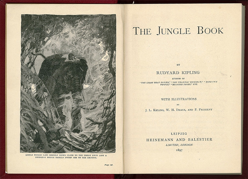 Grainger's copy of Rudyard Kipling's The Jungle Book.