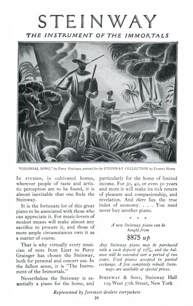 Steinway advertisement, Interlochen Bowl