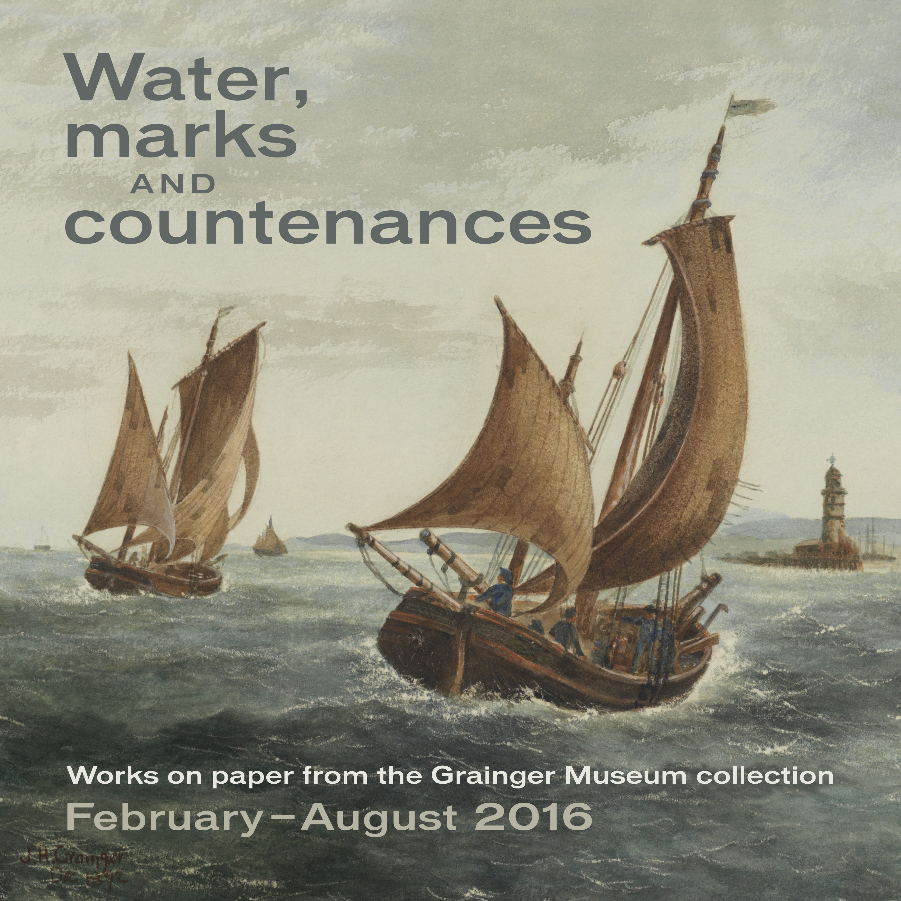 Image for Water, marks and countenances: Works on paper from the Grainger Museum collection