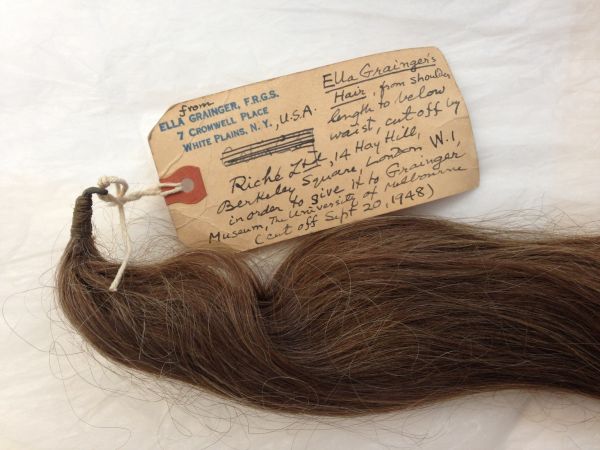 A lock of Ella Grainger's hair